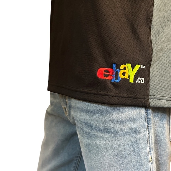 KARBON Fitness Athletic Jacket Embroidered ebay logo Quarter Zip Y2K NWT RARE - Picture 6 of 16